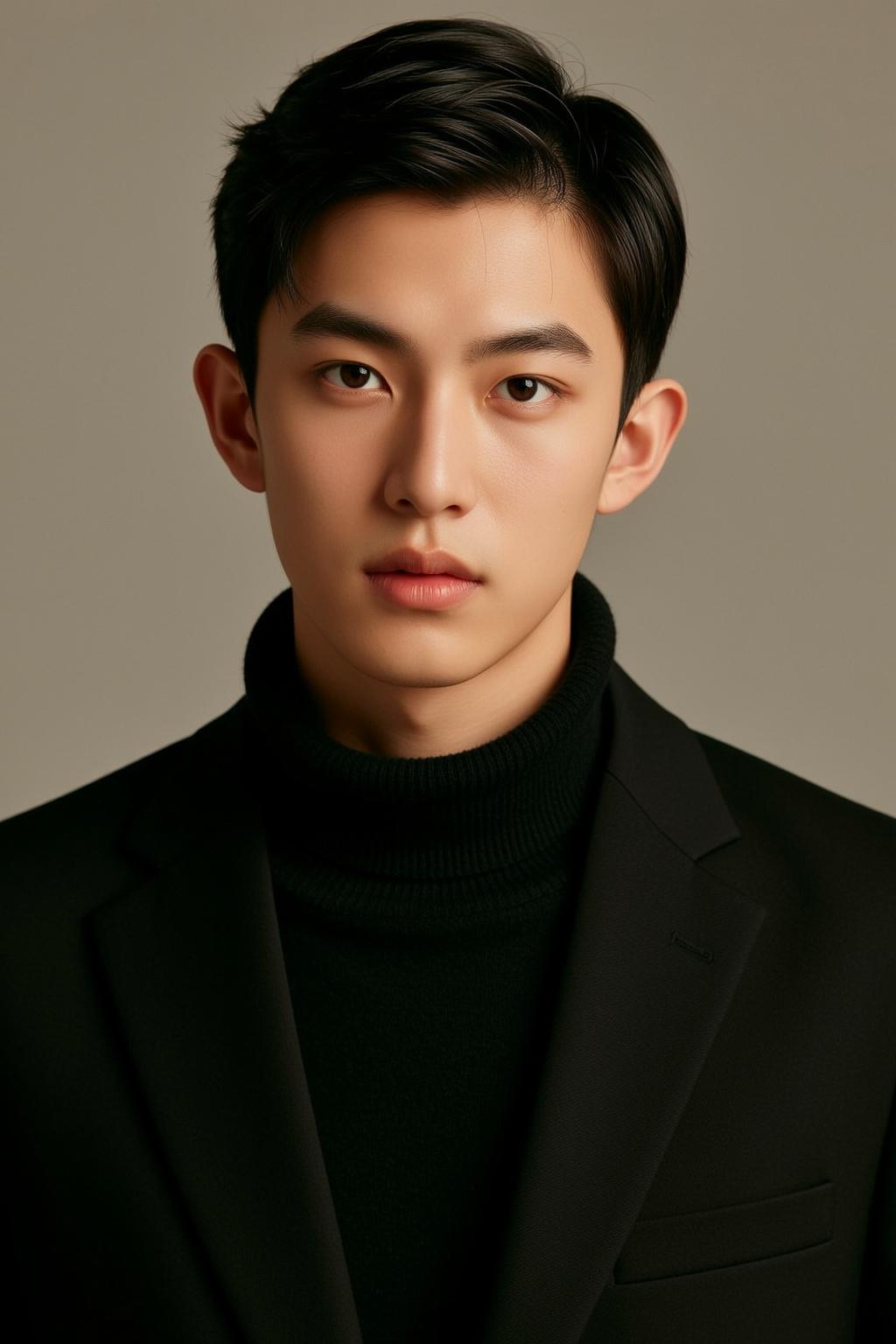 Black Turtleneck Grey Studio
