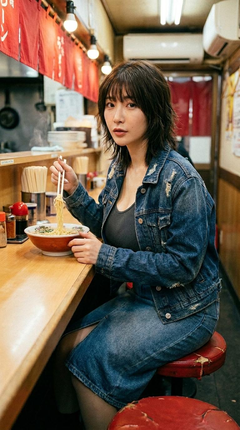 Ramen Counter Warm Light Tokyo