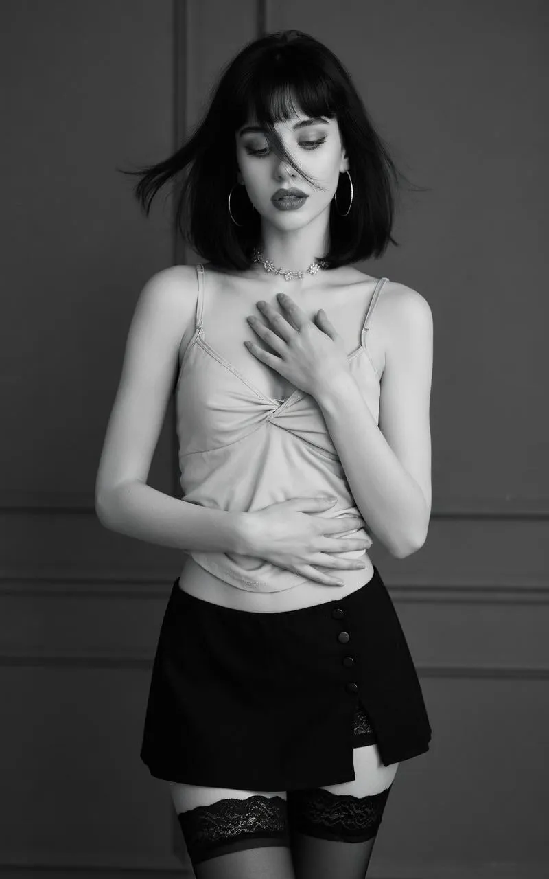 Makeup Earrings And Necklace In Studio Portrait