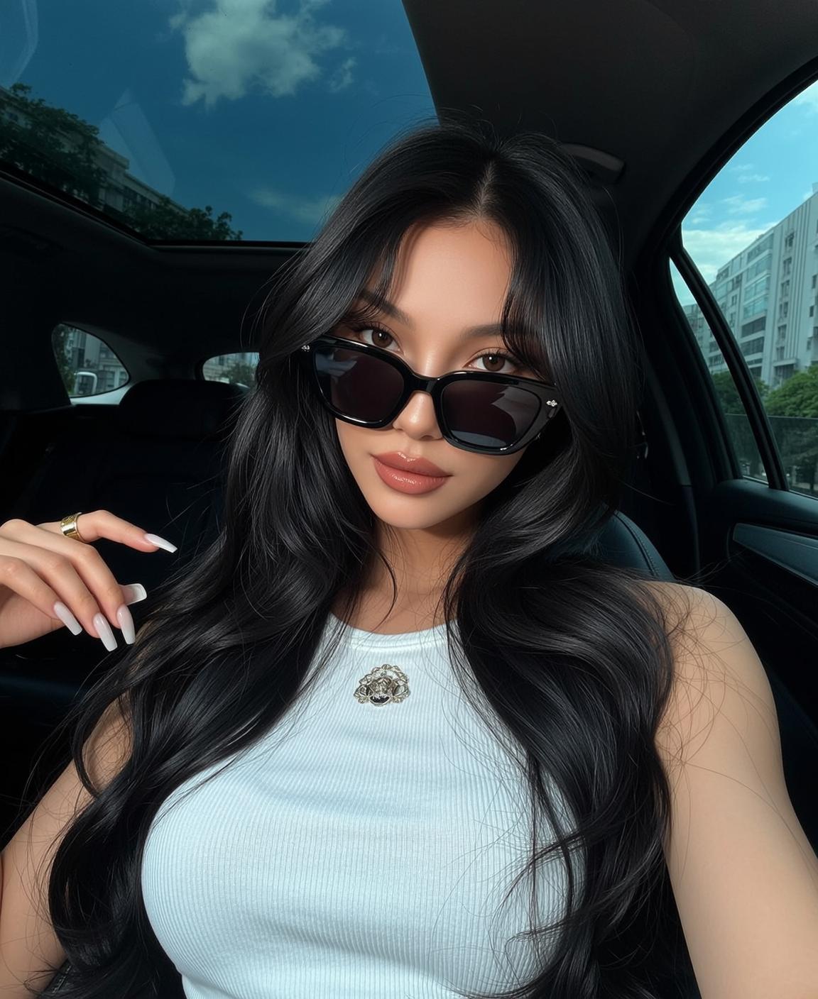 Cat Eye Sunglasses Car