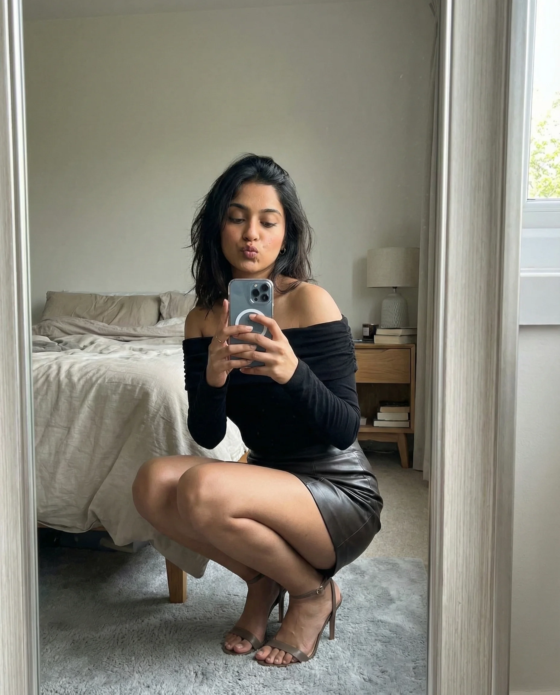 Bedroom Selfie Squat