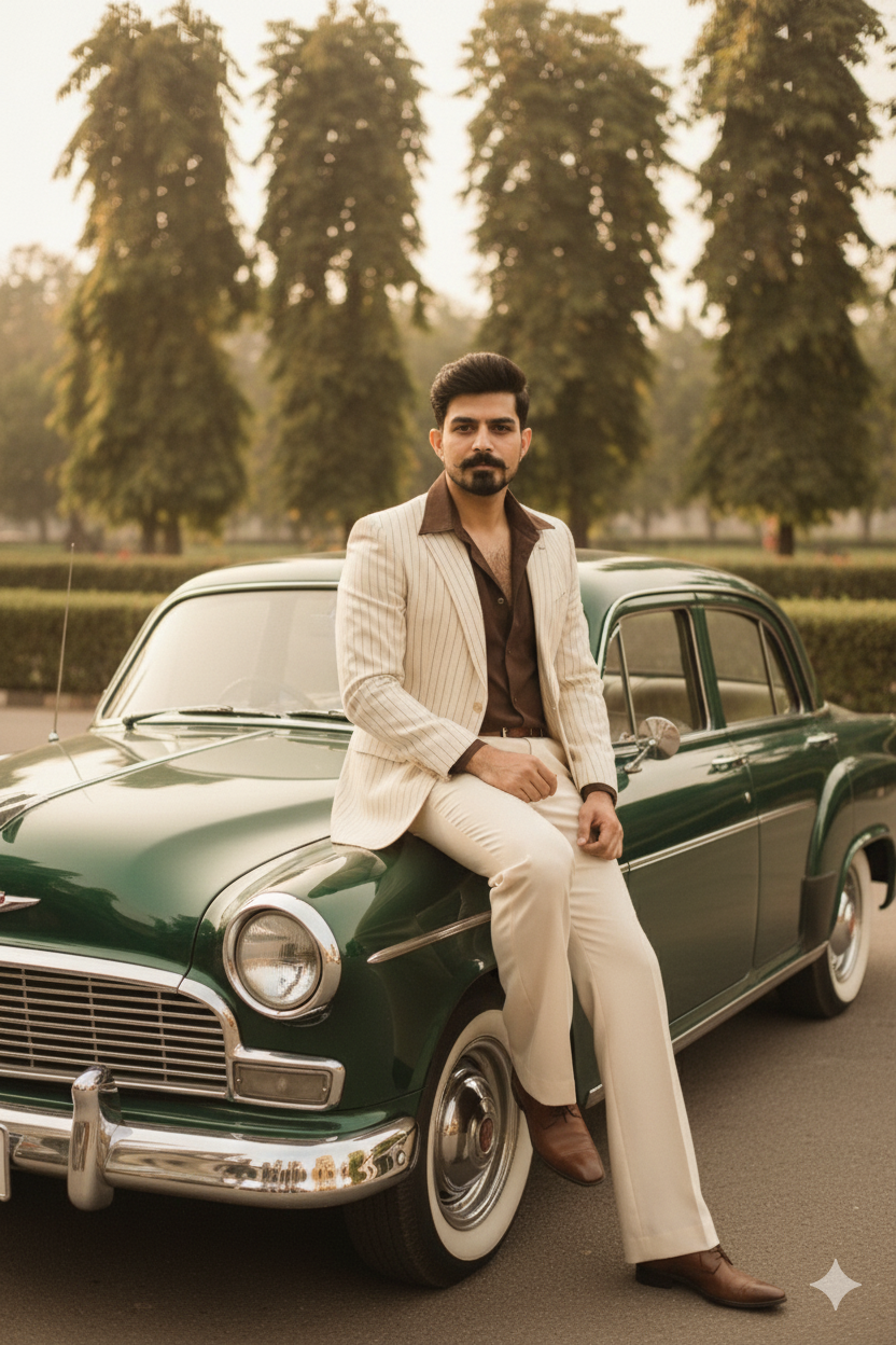 Vintage 1970s Bollywood Inspired Look