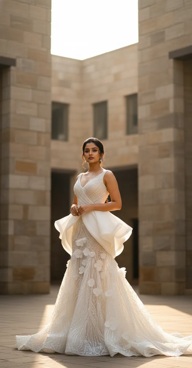Sunlit Stone Couture Portrait