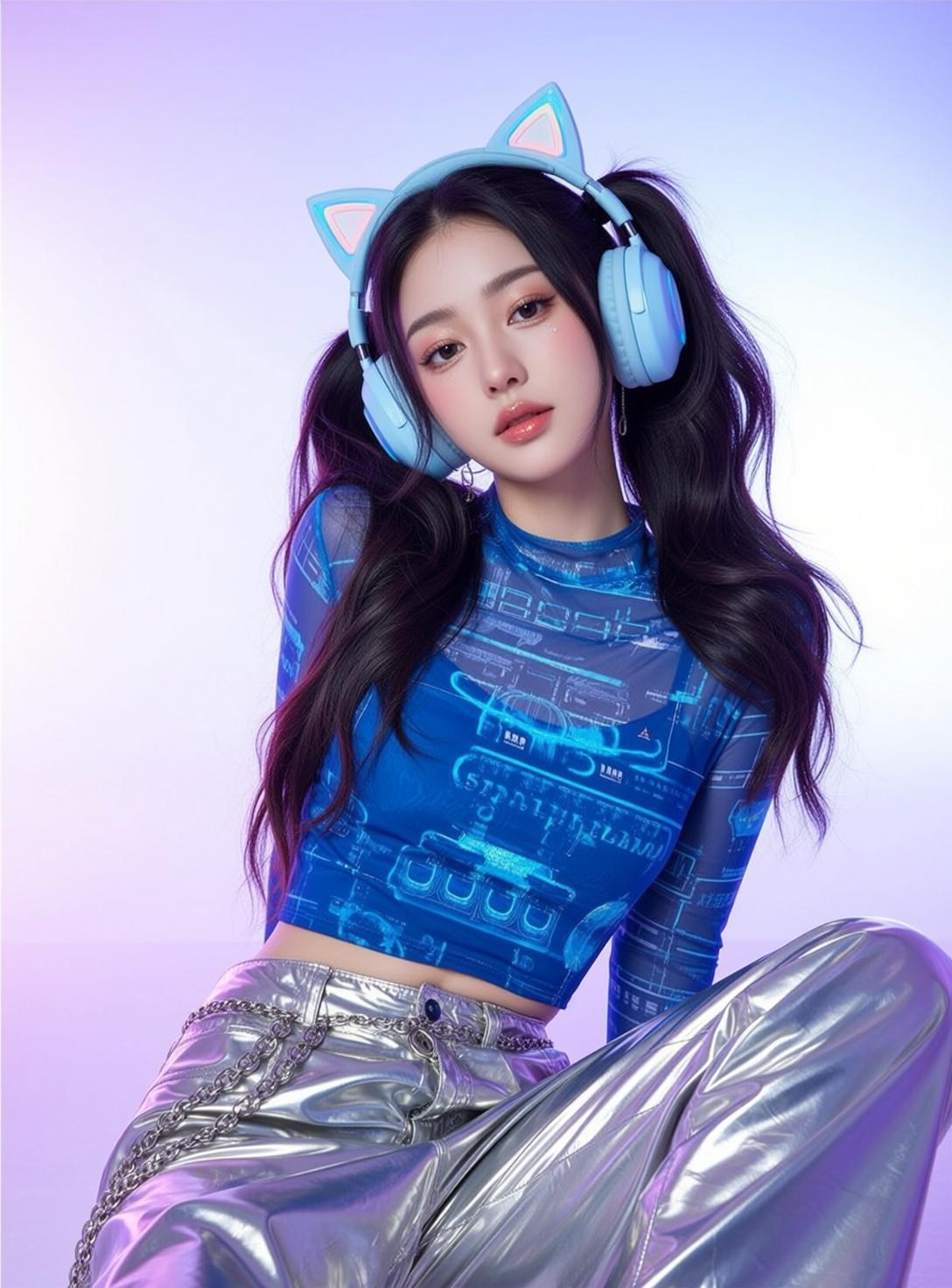 Circuit Top Cat Ear Headphones
