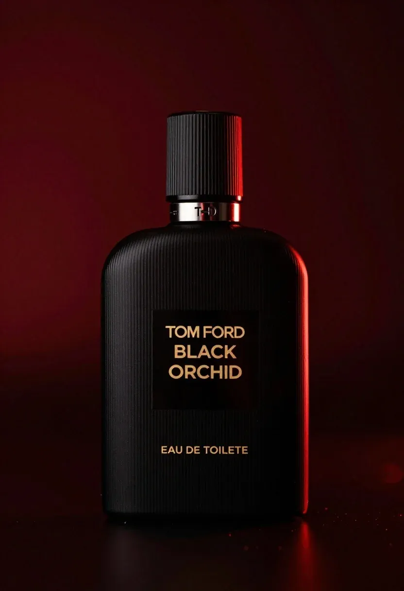 Sleek Black Perfume Bottle With Vertical Ribbed Texture Stands Centered