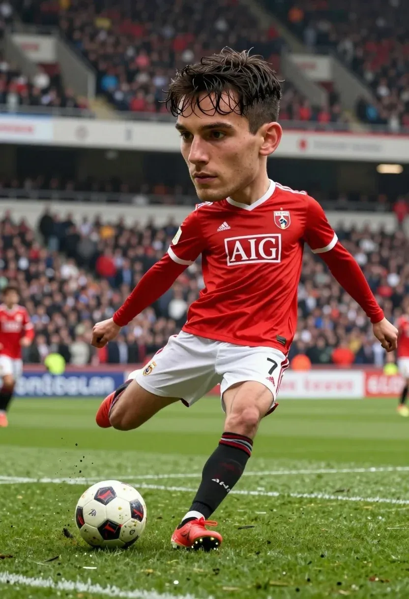 Soccer Player With Disproportionately Large Head Relative His Body Captured