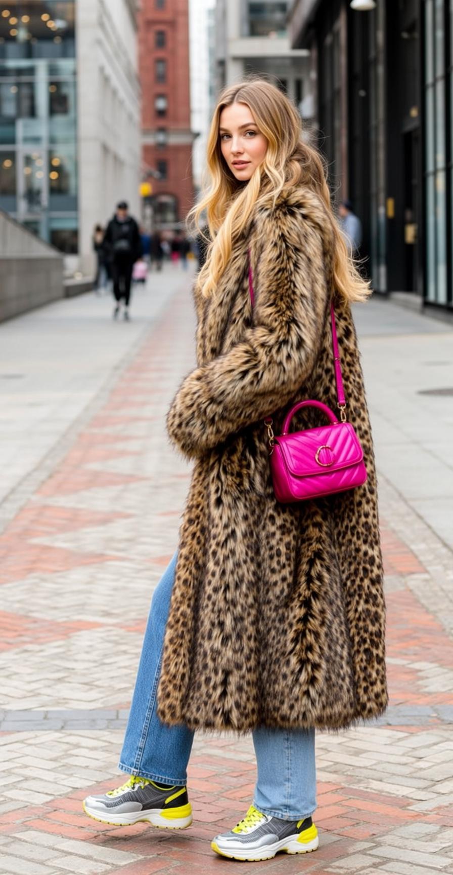 City Street Fashion Blonde Hair