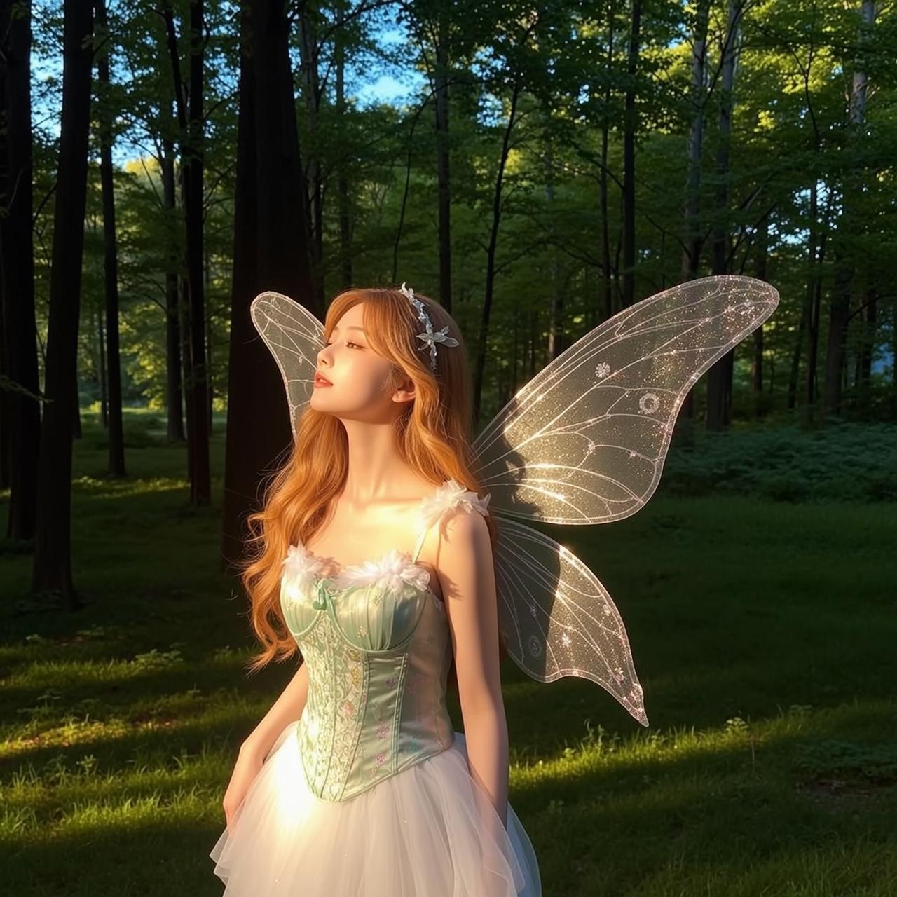 Fairycore Young Long Wavy Ginger Fair Light