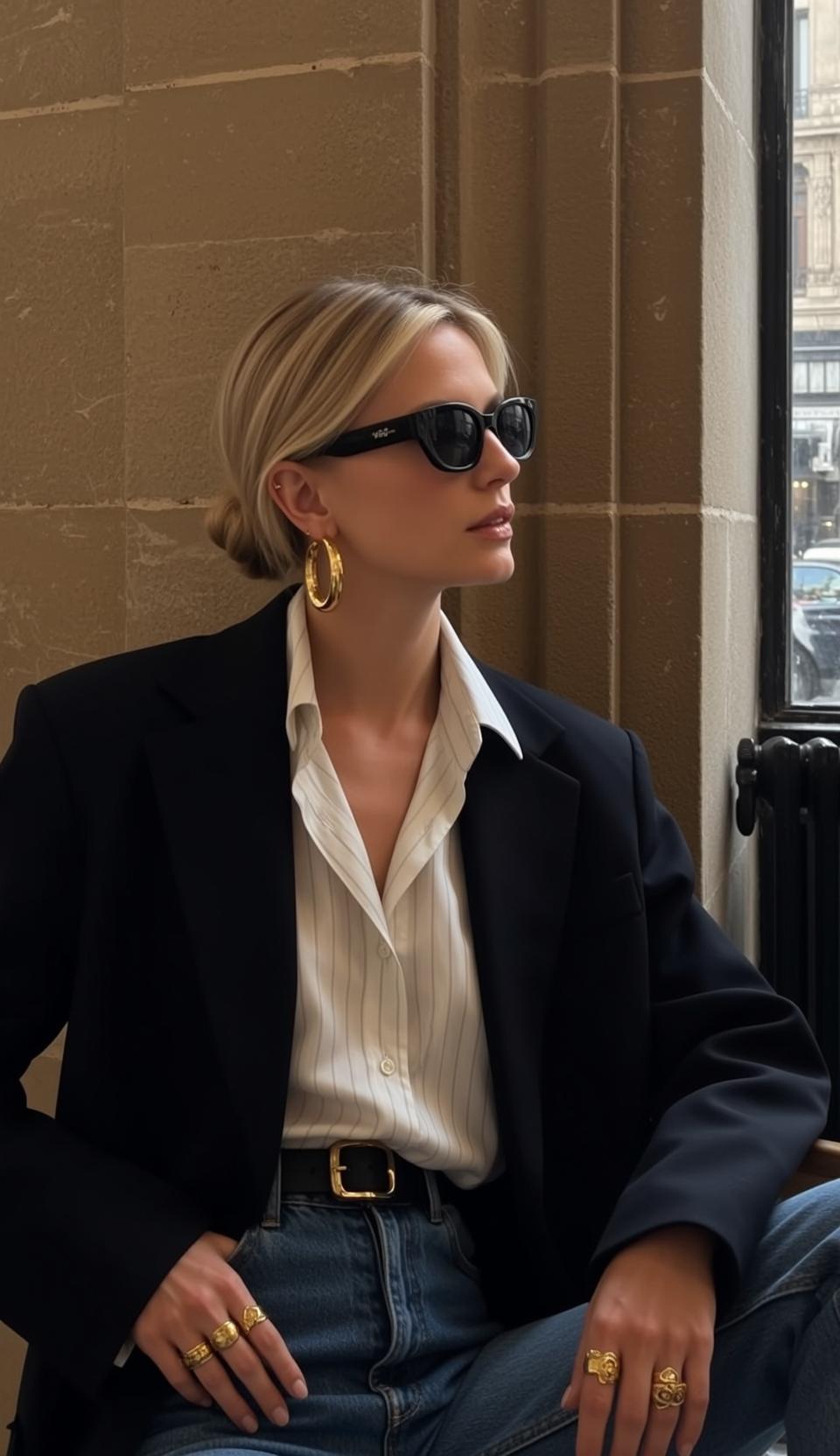 Luxury Young Blonde Pulled Back Bun Some