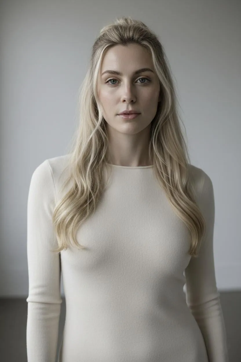 Minimalist Outfit Studio Portrait Soft Lighting