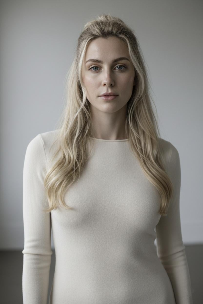Minimalist Outfit Studio Portrait Soft Lighting