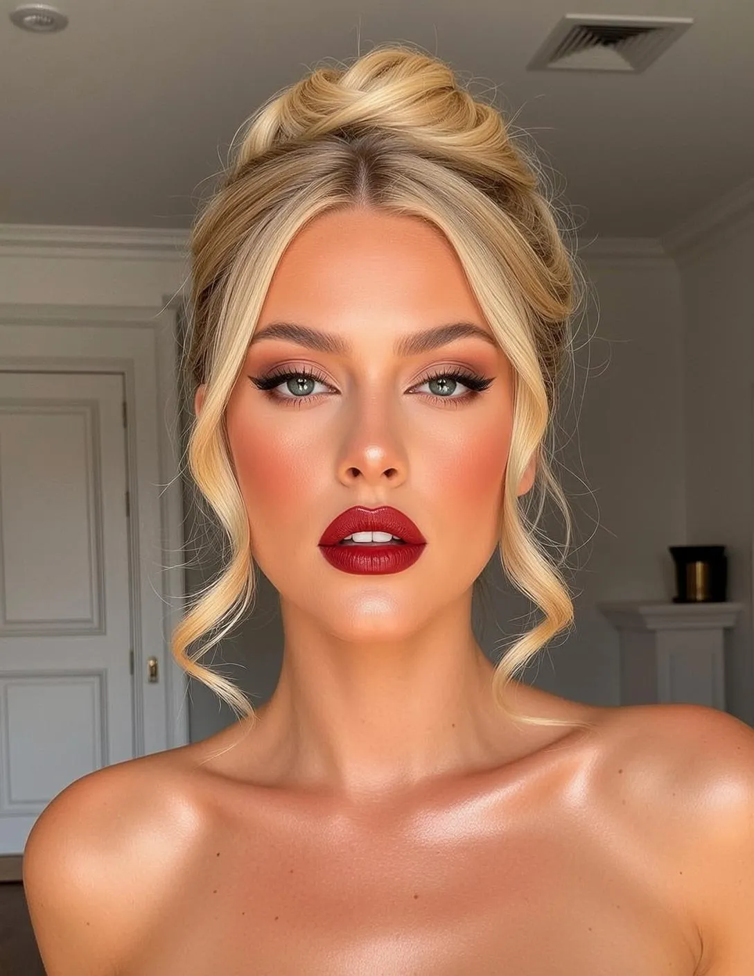 Makeup And False Lashes In Styled Portrait