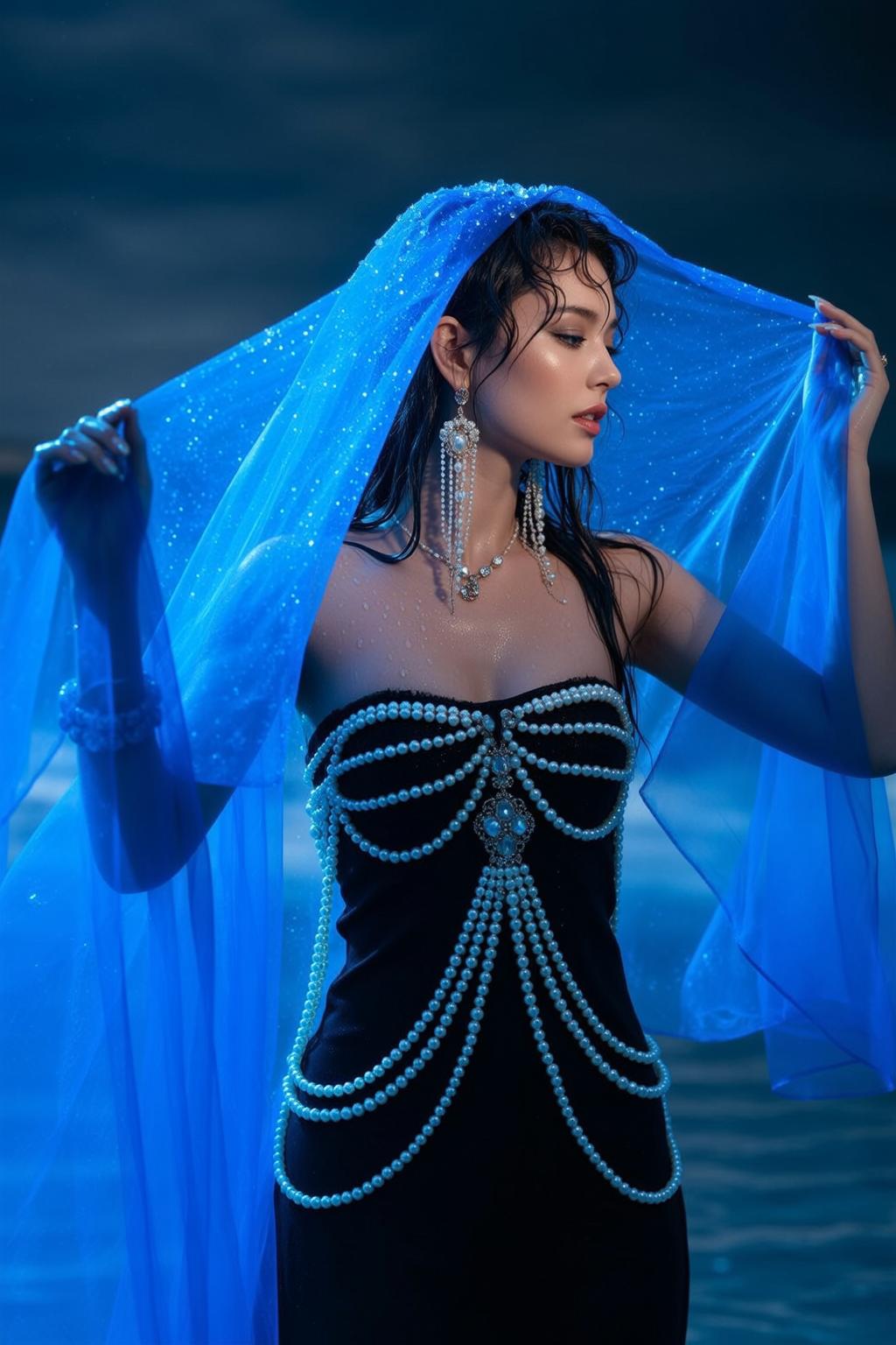 Ethereal Young Wet Dark Shoulder-length Fair Dewy