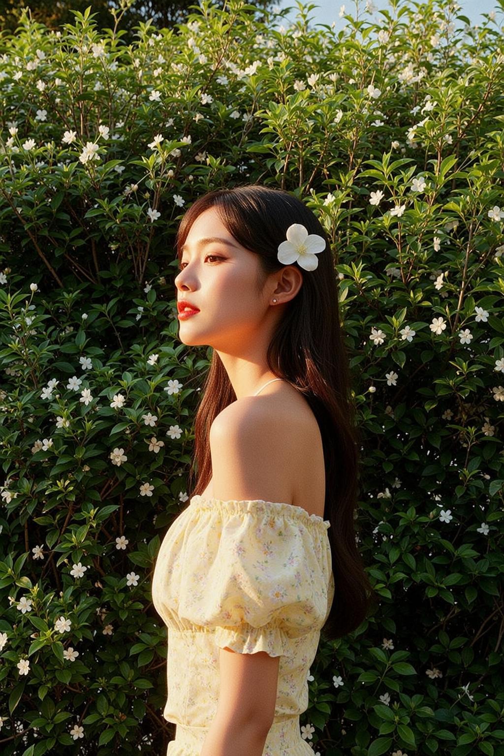 Pale Yellow Floral Dress