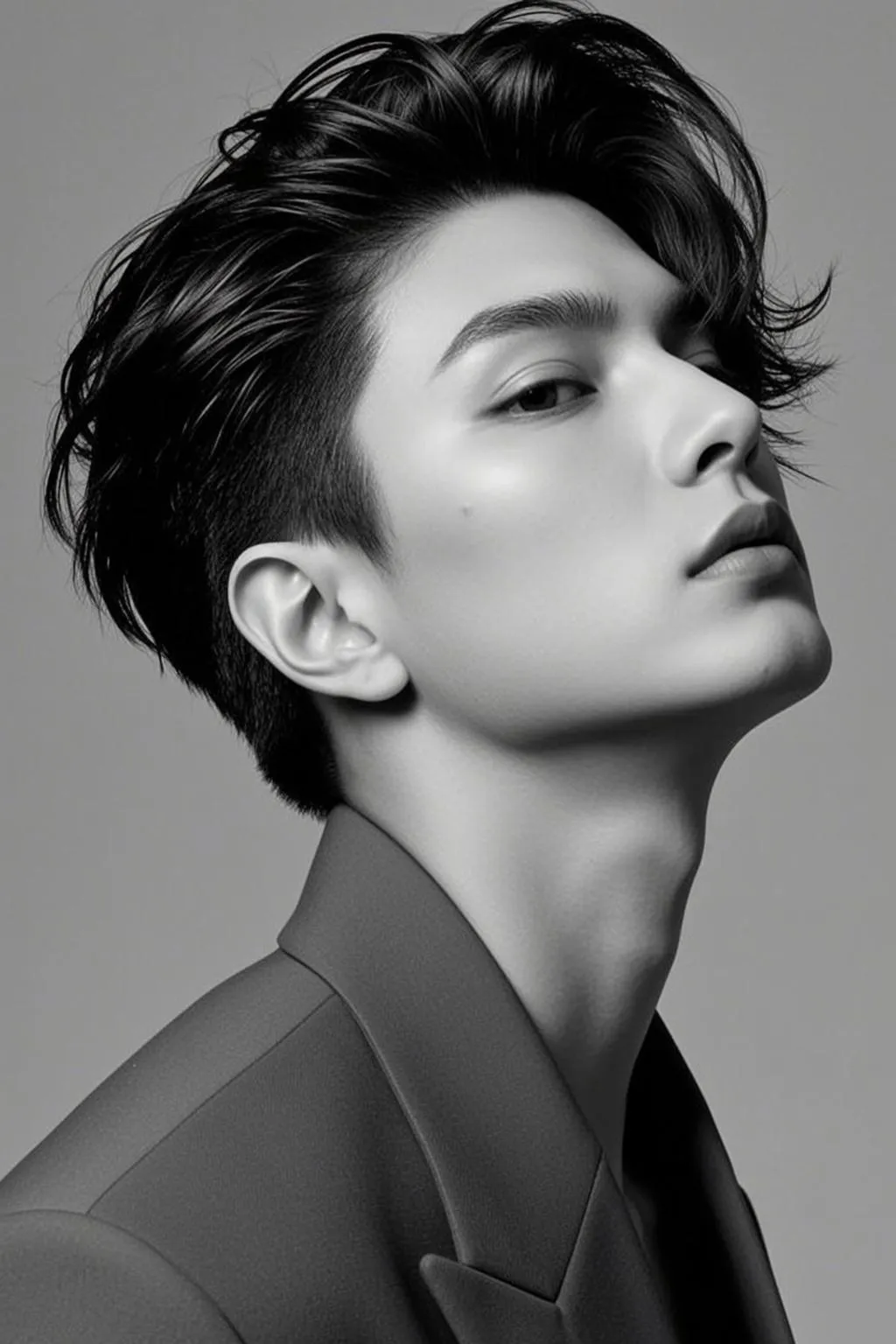 Black White Upward Profile