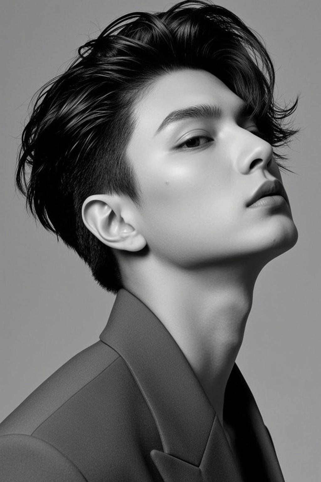 Black White Upward Profile
