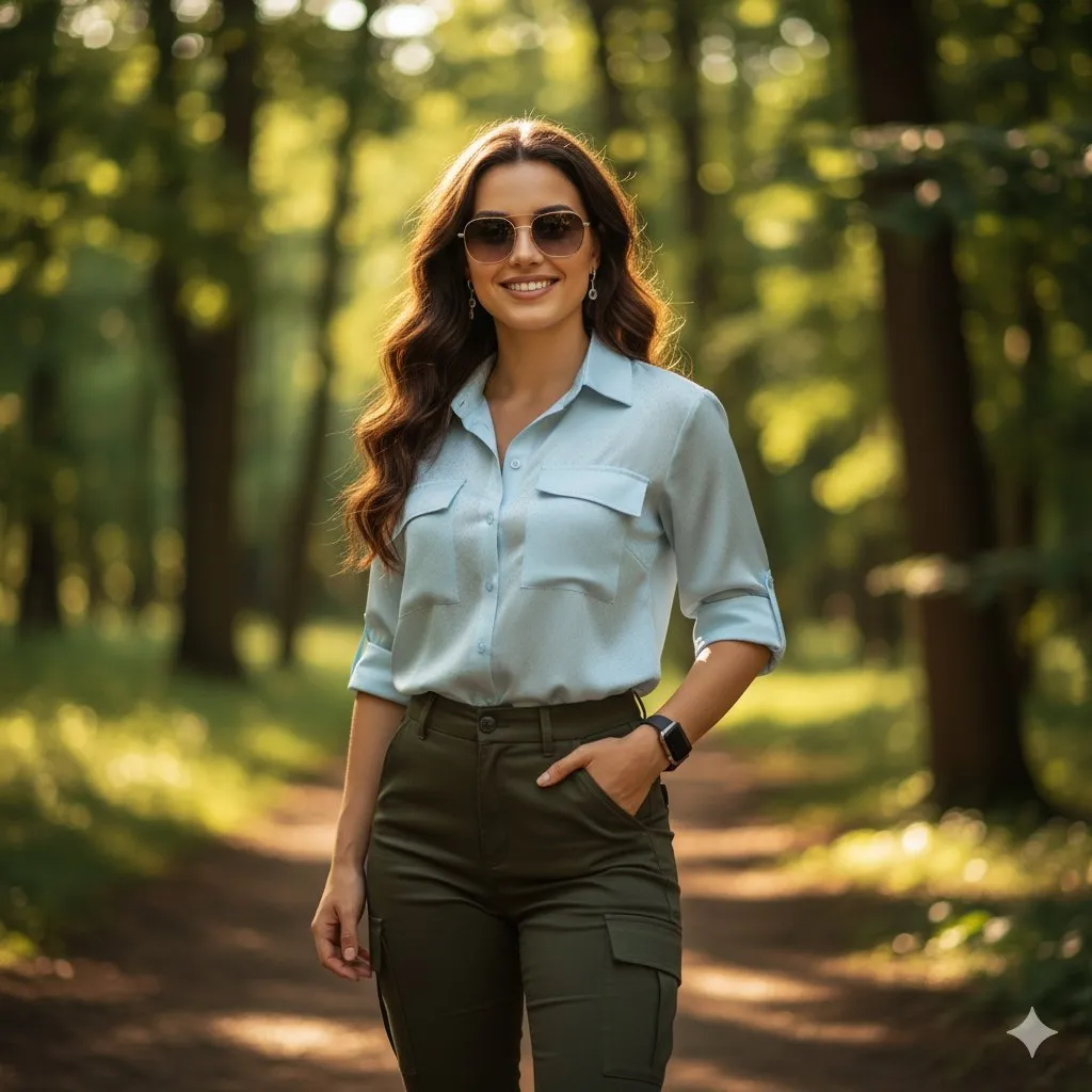 Sunglasses And Earrings In The Forest