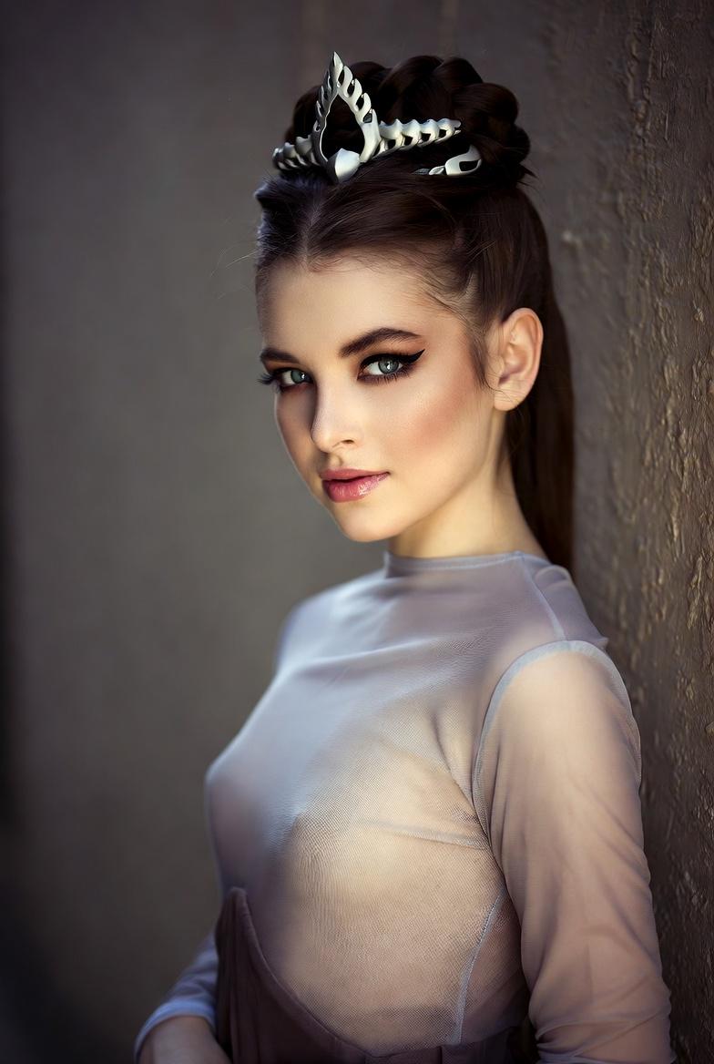 Intricate Braided Updo Adorned Metallic Silver Toned By Textured Neutral