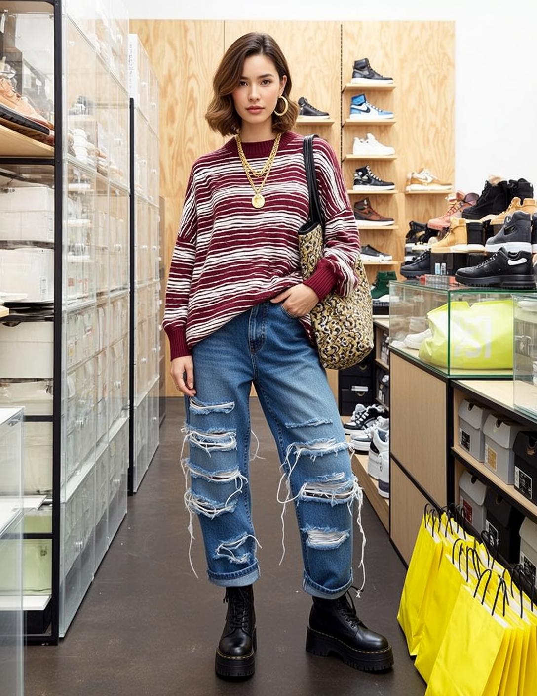Fashion Week Young Short Wavy Brown Light