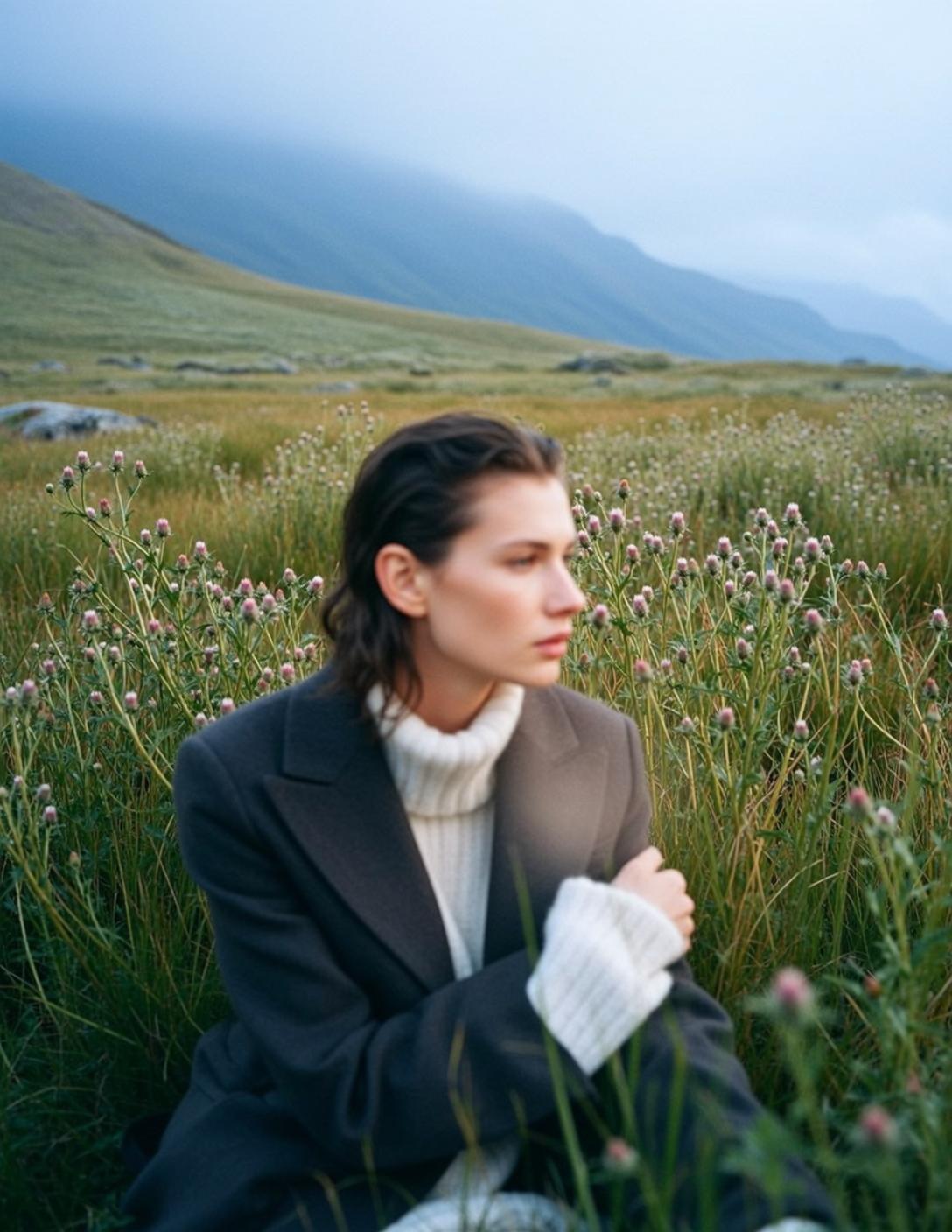 Explore Seated Field Tall Grass Small Pink