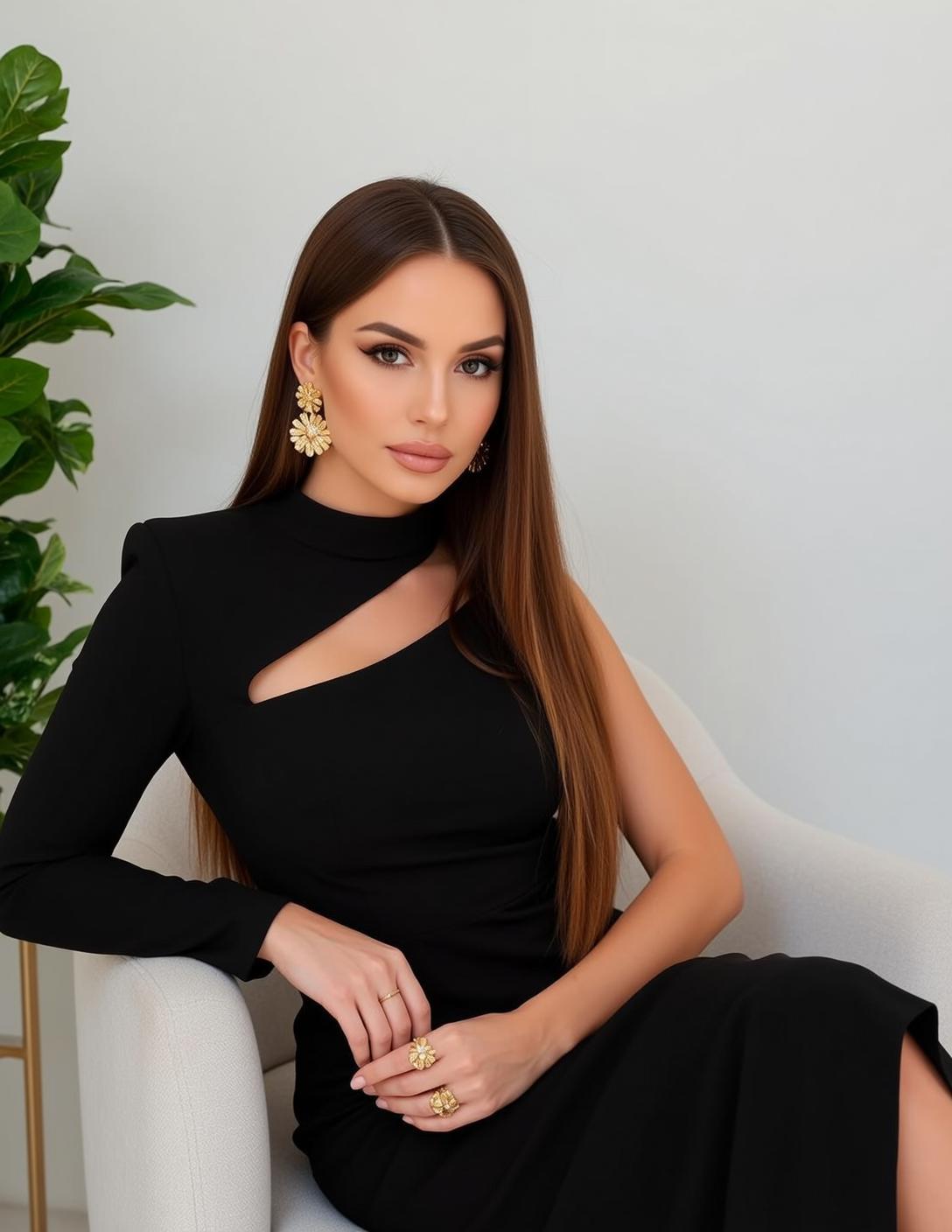 Luxury Young Long Straight Brown Fair Black