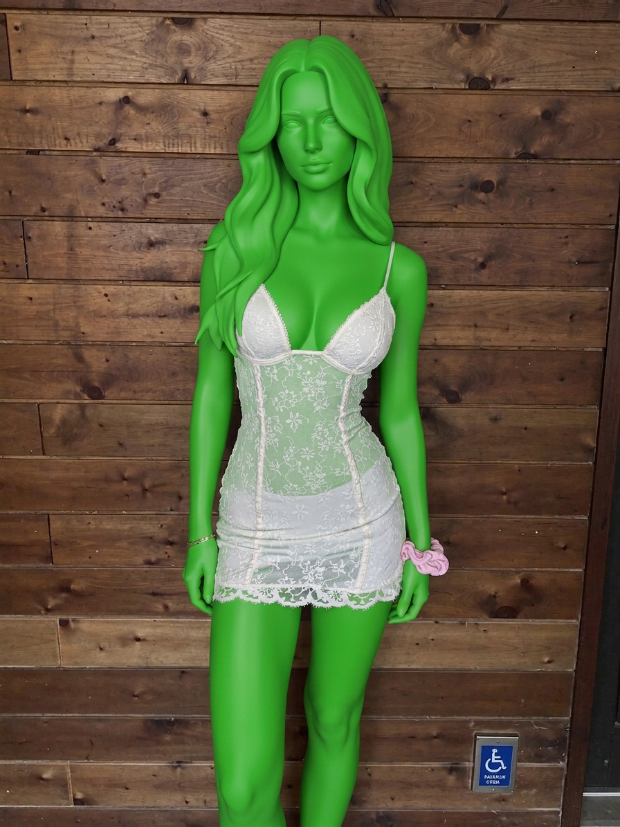 Template for White Lace Mini Dress Thin Straps In Sides