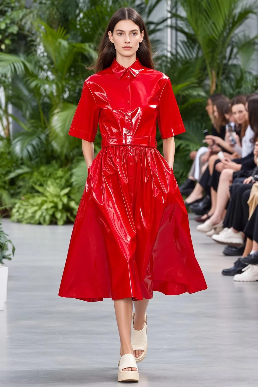 Fashion Week Young Long Dark Brown Straight