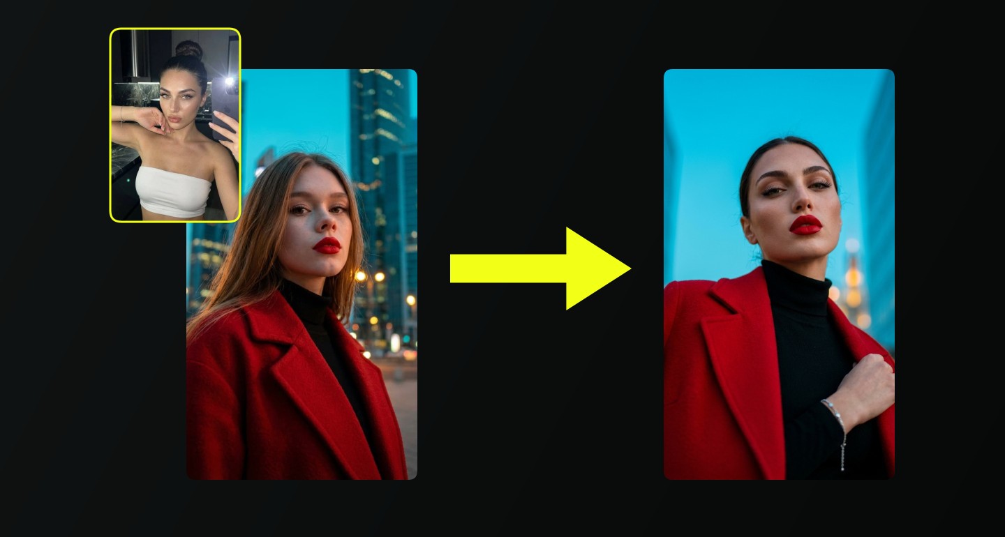 Lily remix walkthrough for Cinematic Blue Hour Fashion Portrait