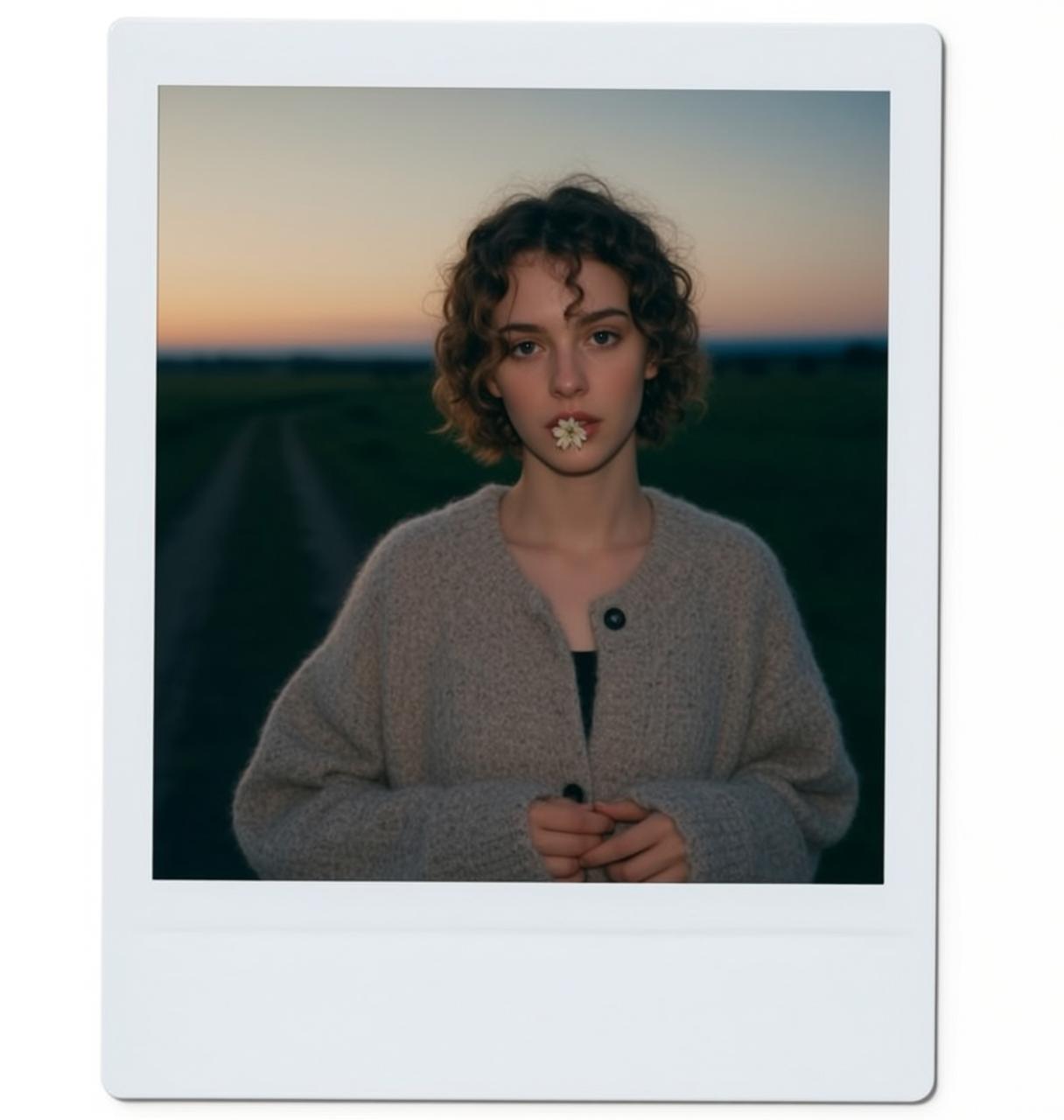 Flower In Mouth Dusk Field