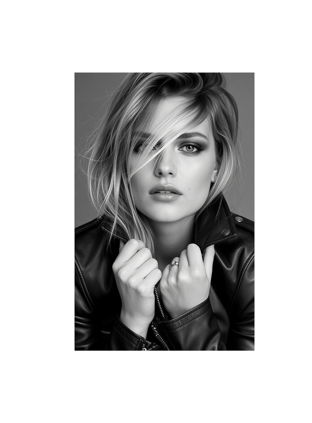 Medium Shot Portrait Young Woman With Blonde Hair Styled Loose