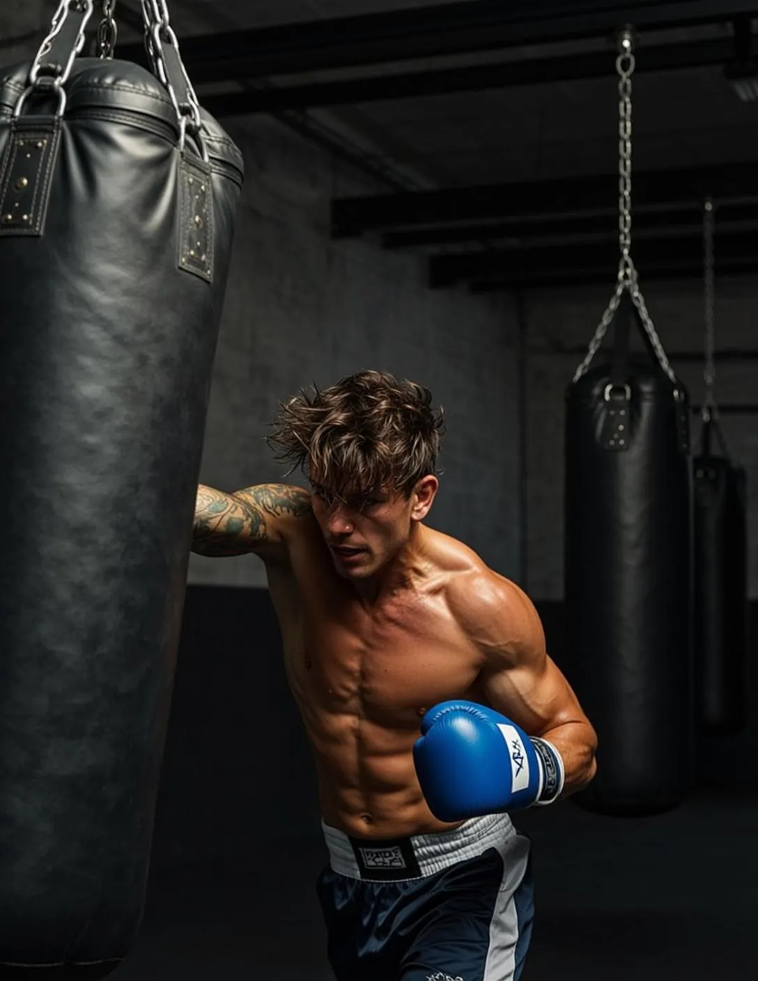 Tribal Arm Tattoos With Boxing Shorts