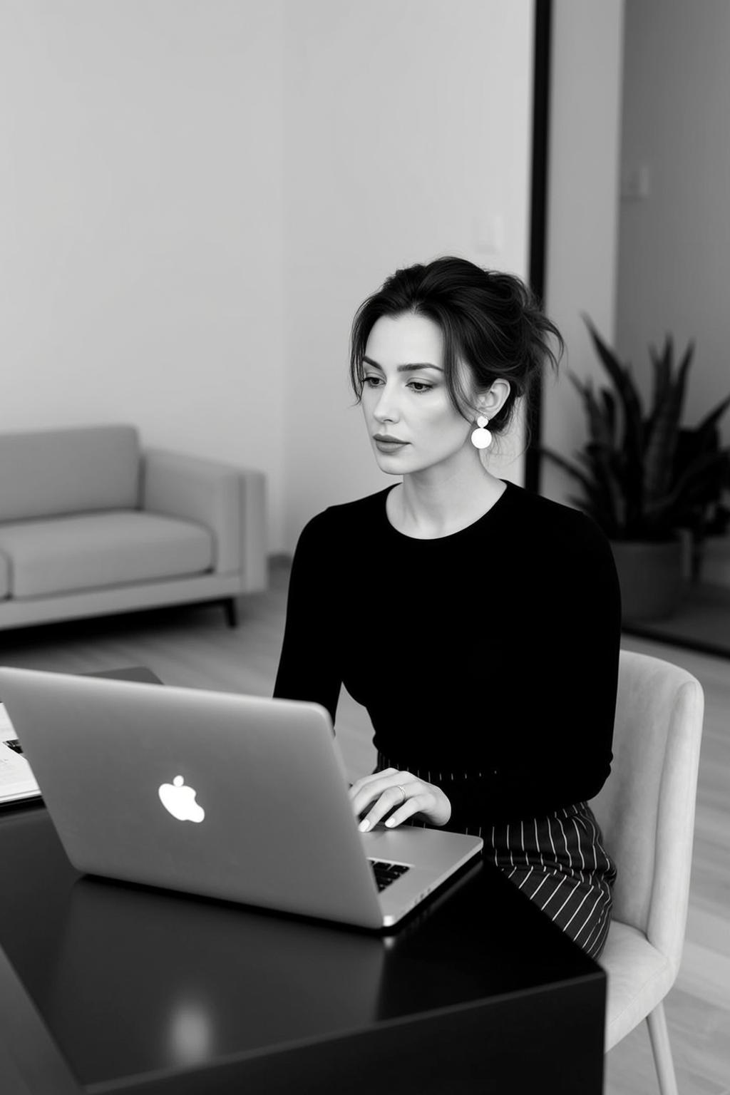 Luxury Dark Brown Updo Fair Black Long-sleeve