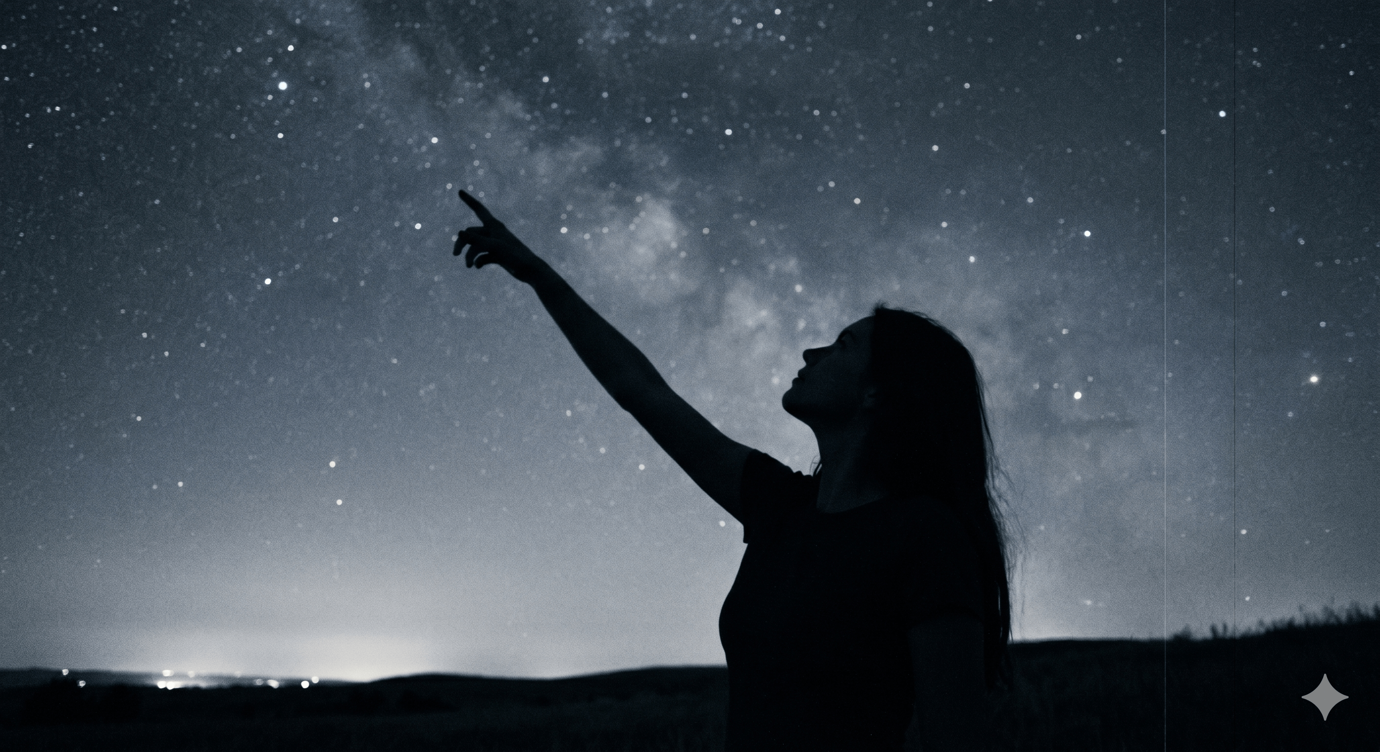 Contrast Black And White Long Exposure Photograph Capturing Silhouette Standing