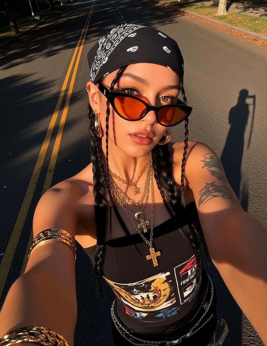 Acubi Young Black Braided Loose Strands Tanned