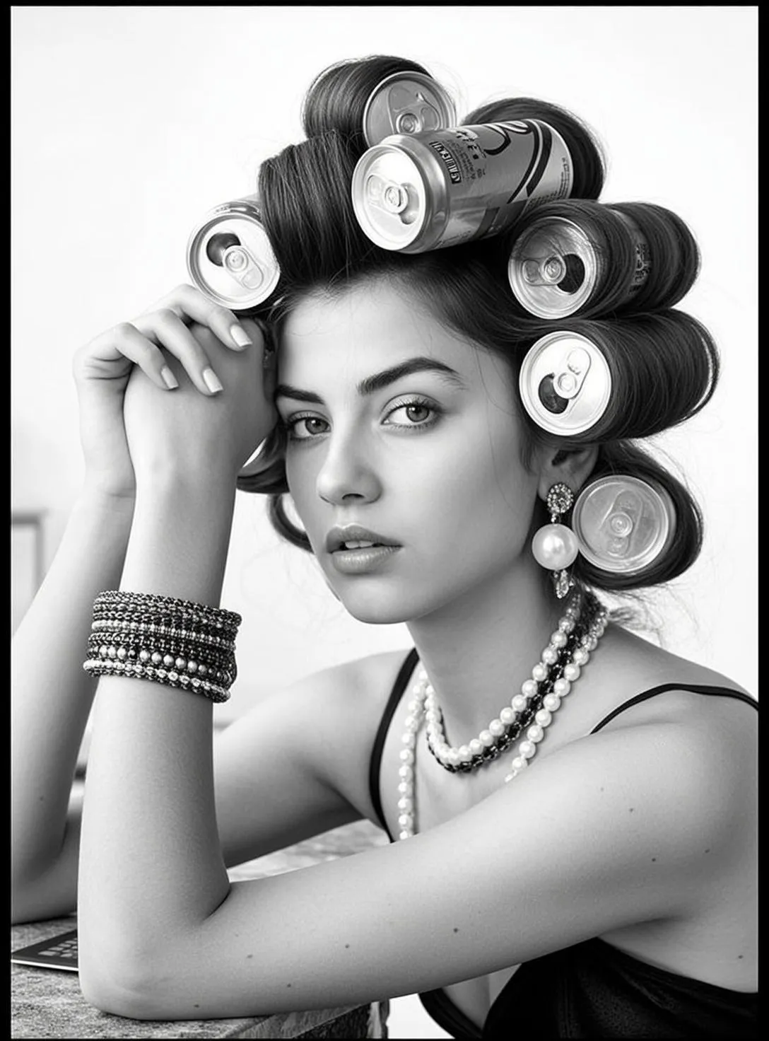 Makeup Earrings Necklace Bracelets And Nails In Fashion Portrait