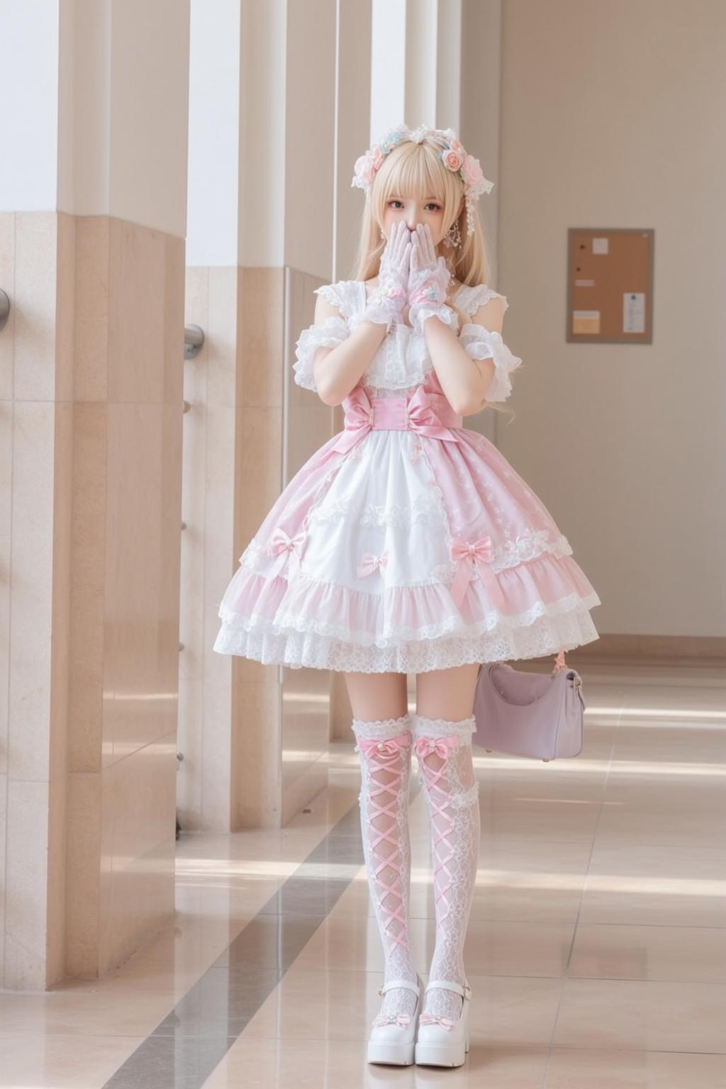 Lolita Dress Hallway Portrait