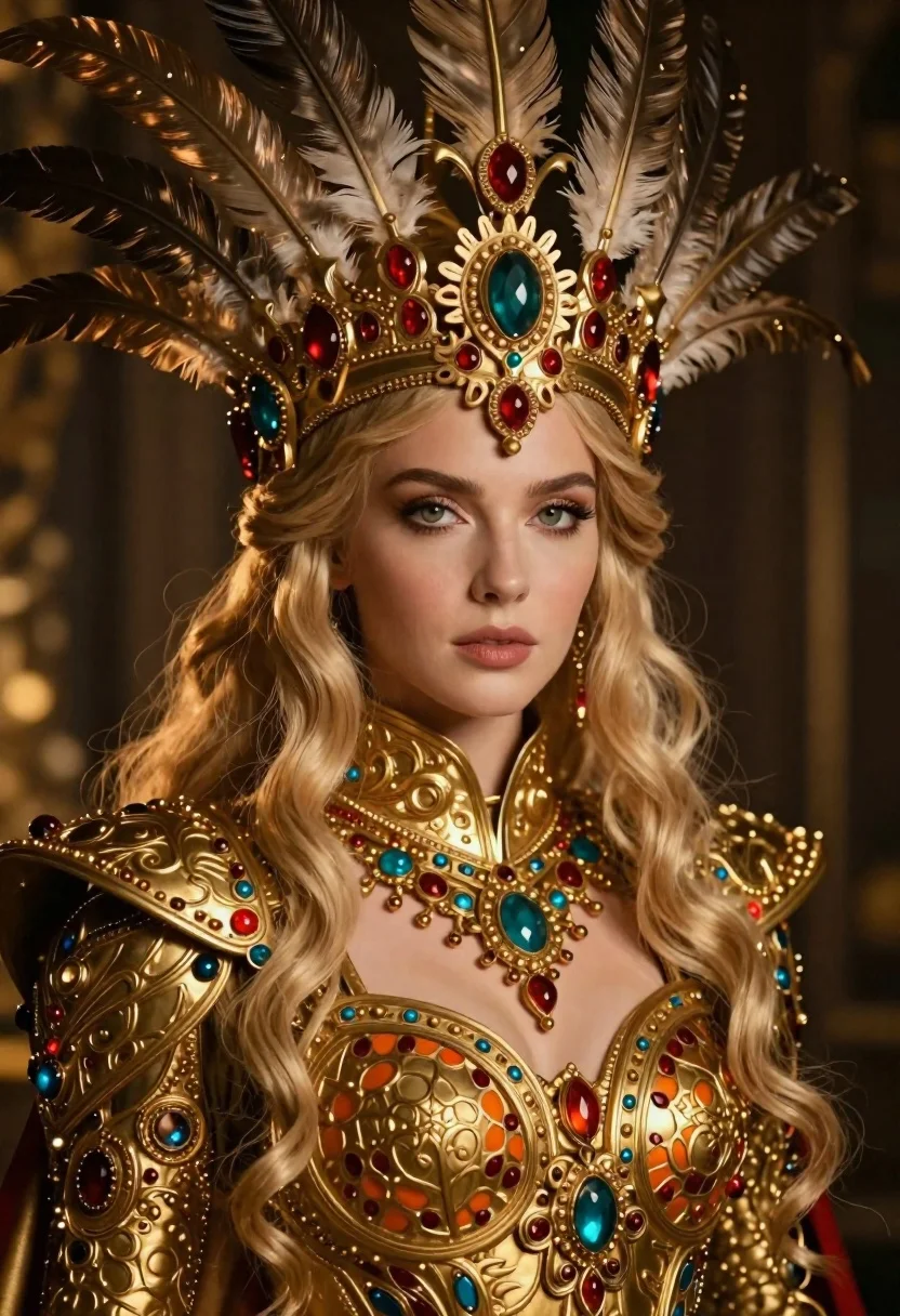 Hyper-detailed Fantasy Portrait Regal Woman With Pale Skin And Soft reference photo