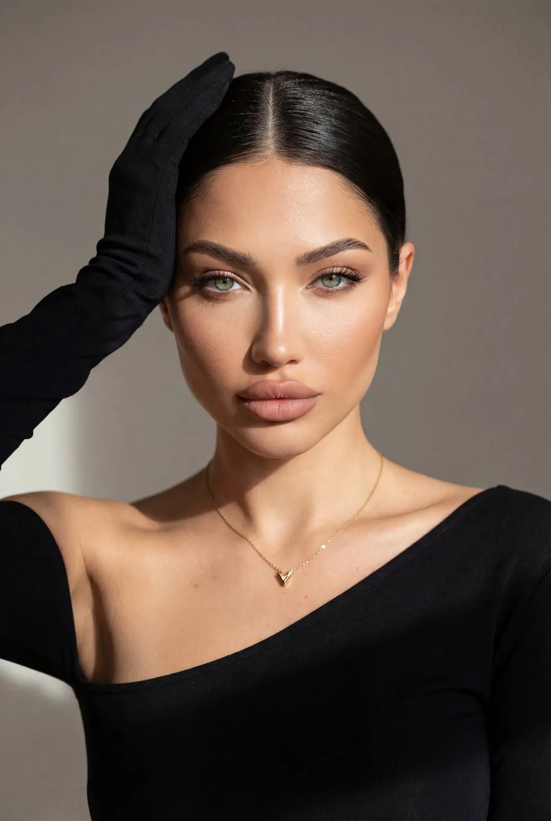 Makeup And Necklace With Off Shoulder Top