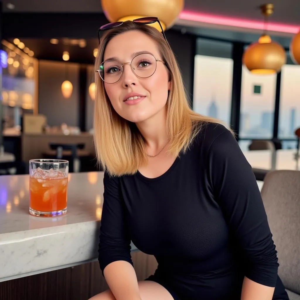 Glasses And Sunglasses In Modern Lounge Portrait