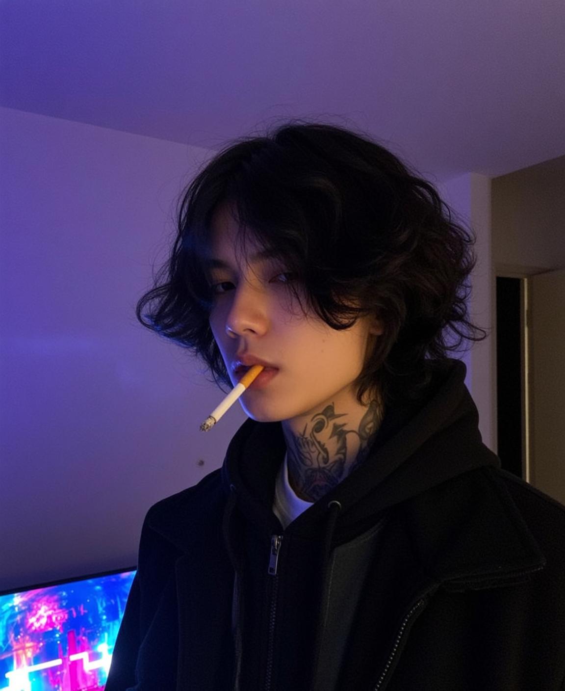 Blue Light Hoodie Cigarette
