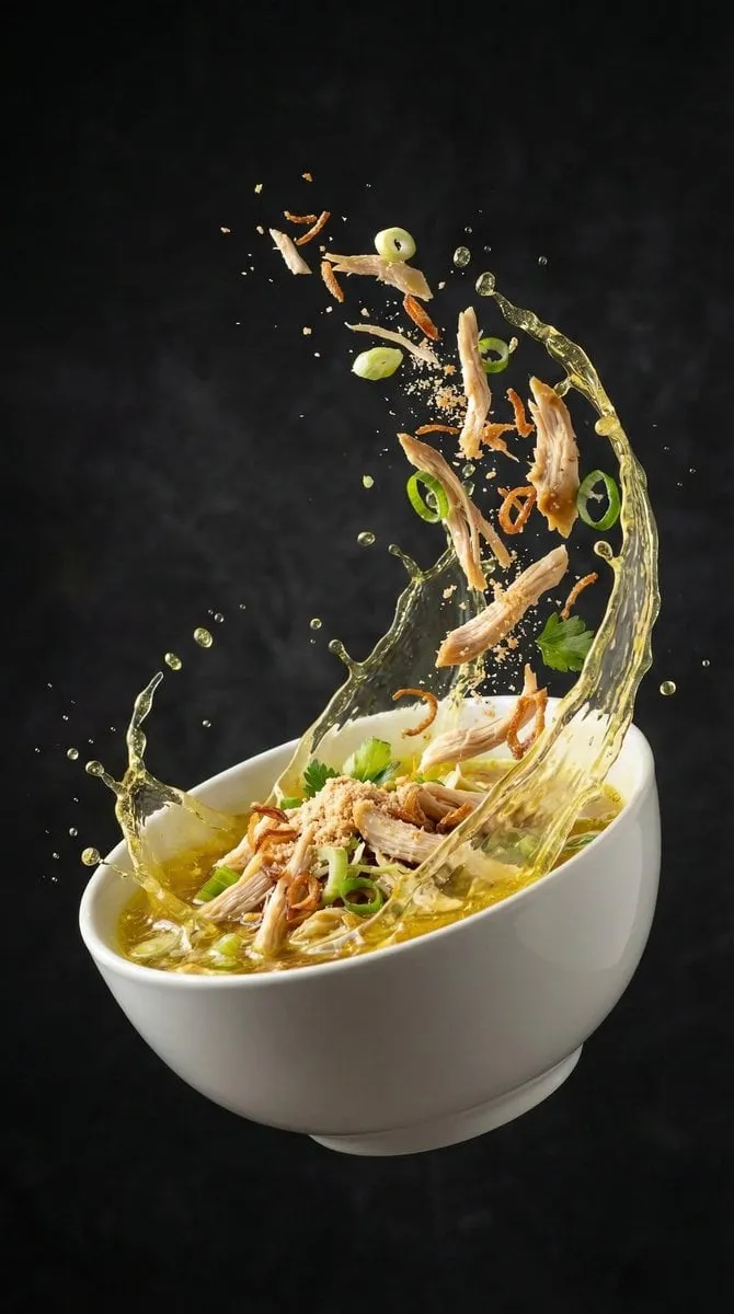 Seblak Kuah Swirling Twirl Motion Ceramic Bowl