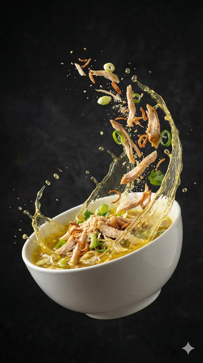 Seblak Kuah Swirling Twirl Motion Ceramic Bowl