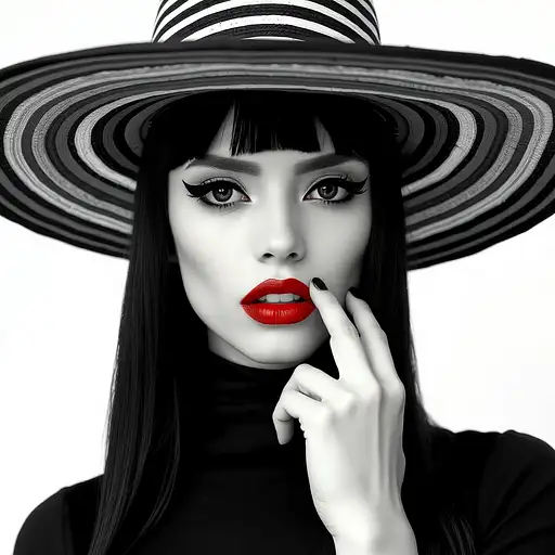High-contrast Avant-garde Portrait