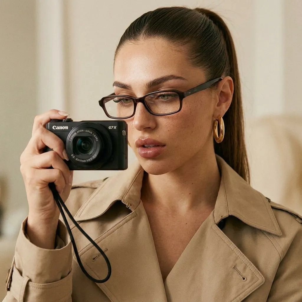 Glasses And Earrings In Styled Portrait