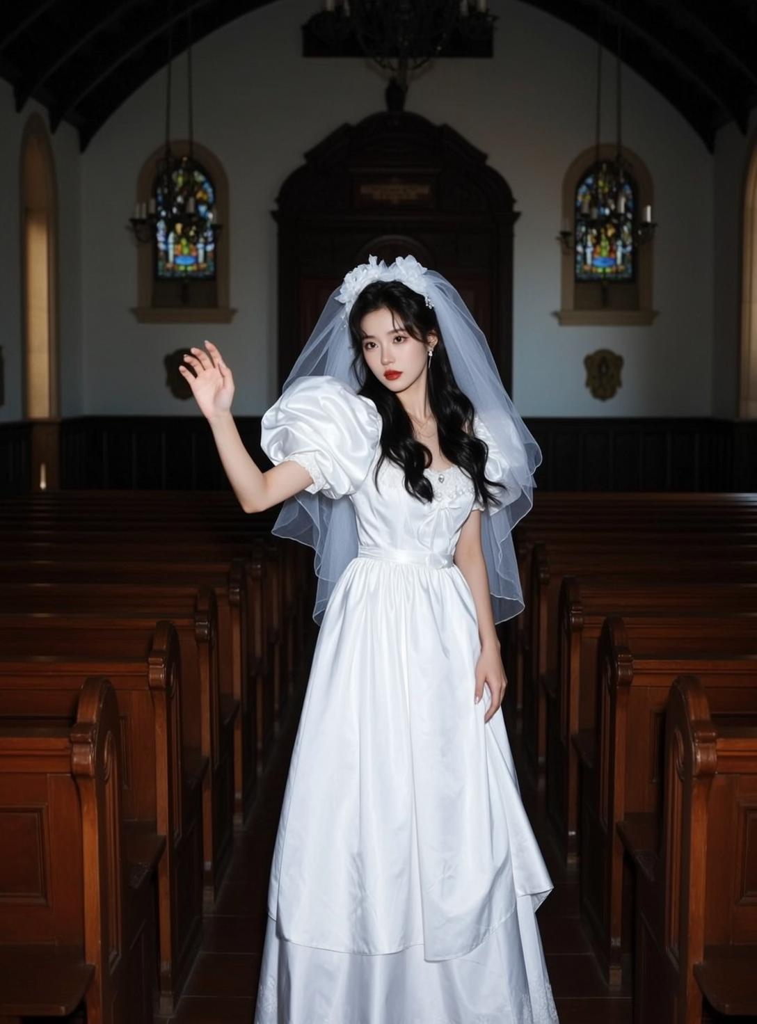 Church Aisle Wedding Dress