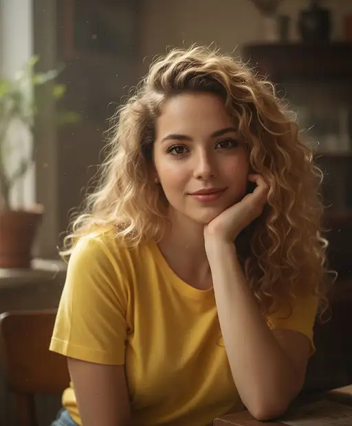Yellow Shirt Soft Lighting