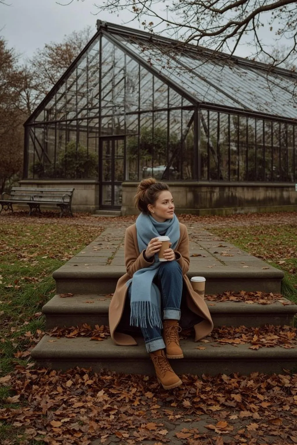 Autumn Young Brown Tied Messy Bun Fair