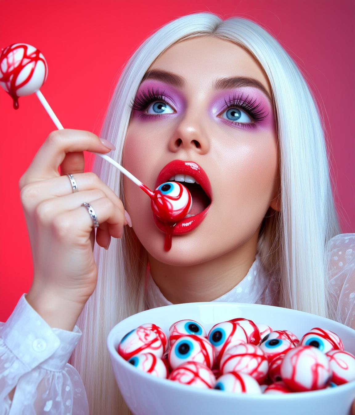 Eyeball Candy Lollipop Pose