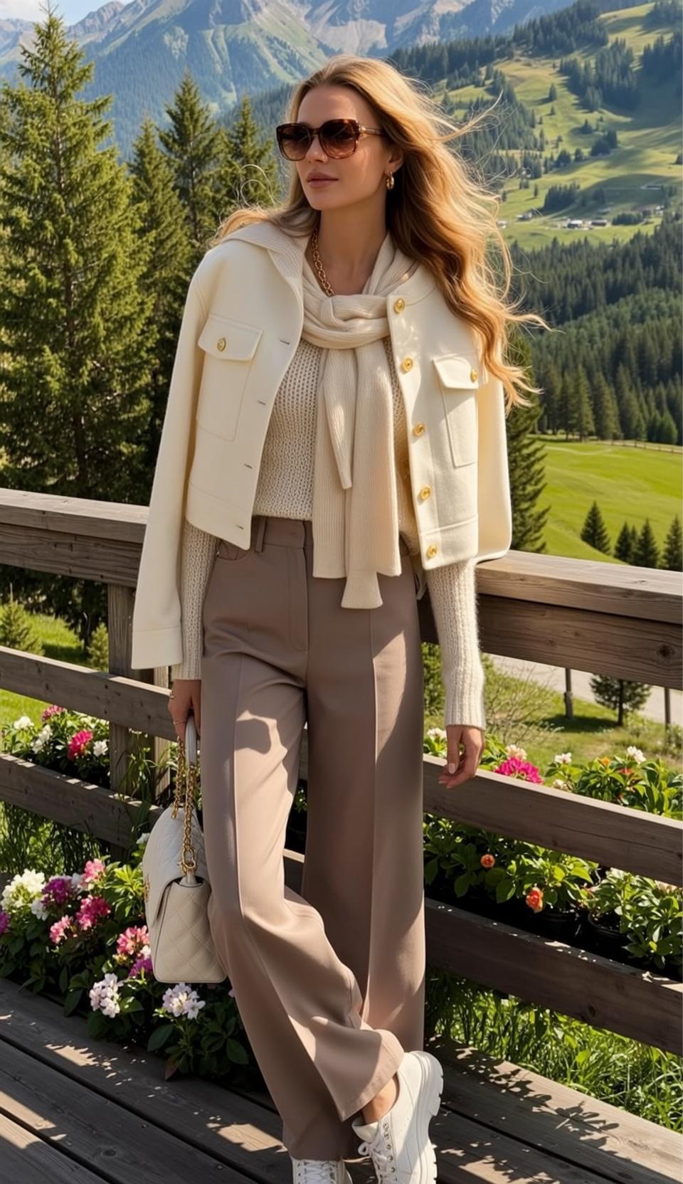 Autumn Young Long Wavy Blonde Fair Cream