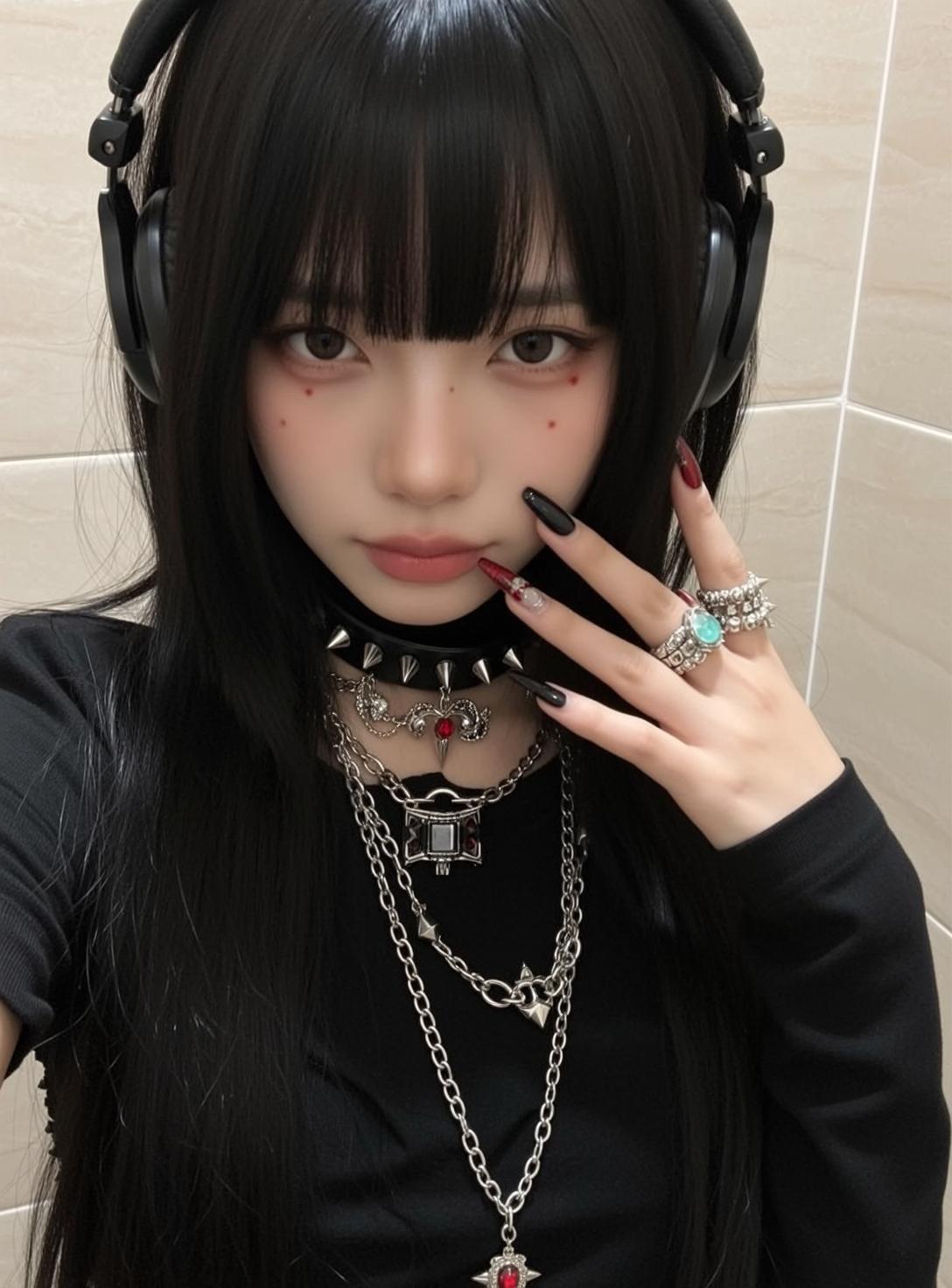 Bathroom Spike Choker Portrait